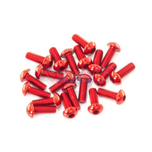 INFINITY B01306-AR M3x6mm Alu Button Head Screws (Red/20pcs)